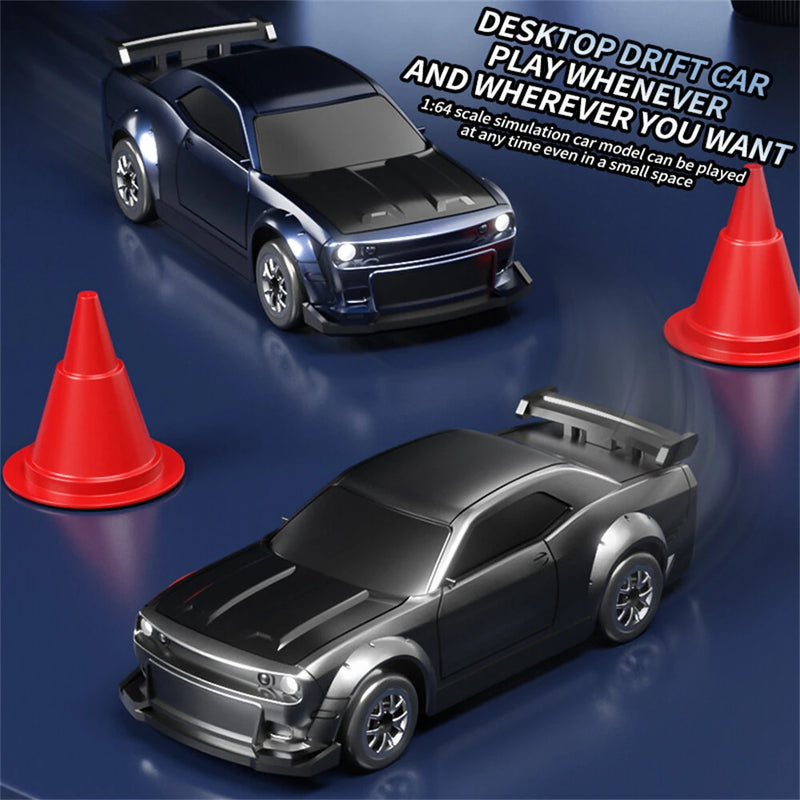 XCL-165 1/64 2.4G 4WD Drift RC Car Mini Racing LED Light Full Proportional Remote Control High Speed On-Road Racing Vehicle Model Boys Gifts Toys