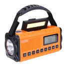 Portable Solar Hand Crank Radio AM FM NOAA Weather USB 10000mAh Charging LED Flashlight Power Bank Aste Lamp
