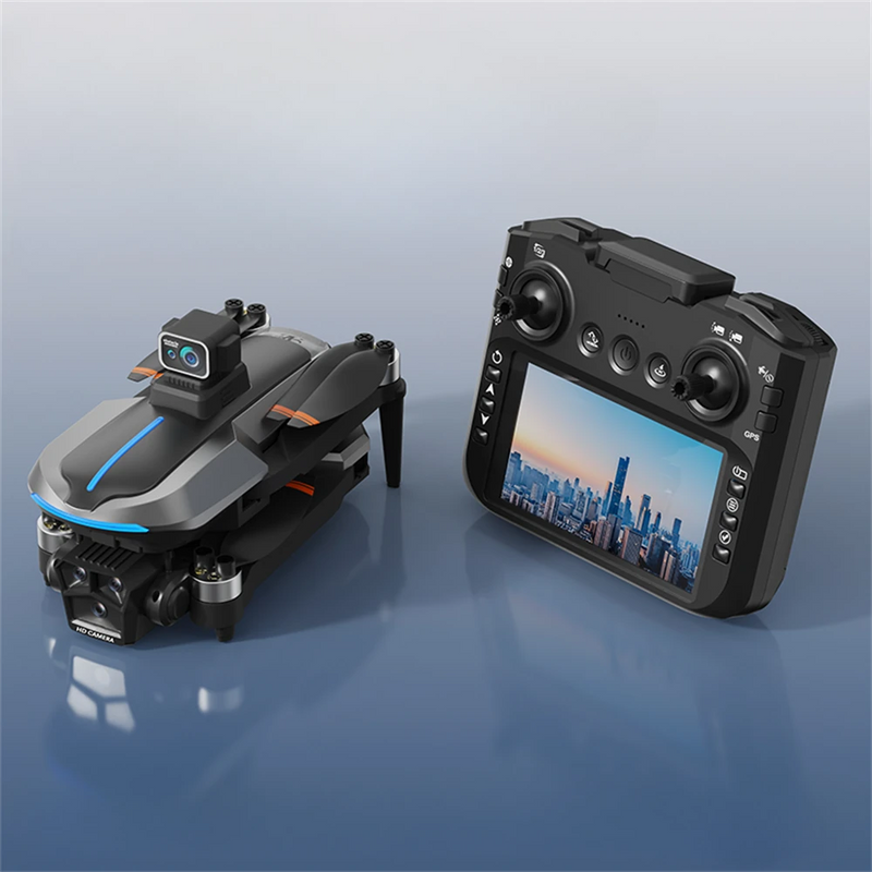 AE8 EVO GPS 5G WiFi FPV with 5.9inch LCD Screen Controller 720P HD Dual Camera Servo Gimbal 360 Obstacle Avoidance Brushless Foldable RC Drone Quadcopter RTF
