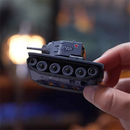 WENNANFENG BRRRRT 1/64 2.4G Mini RC Tank Desktop Simulation Battle Tracked Full Proportional Remote Control Shooting Vehicles Models with Infrared Combat 360 Rotating Turret Micro Toys