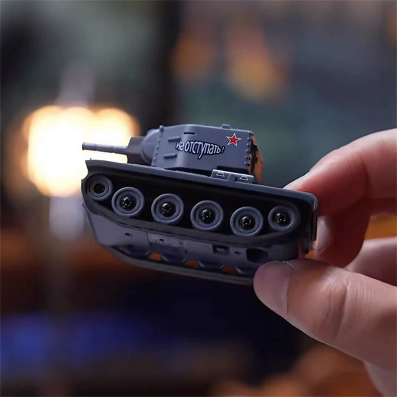 WENNANFENG BRRRRT 1/64 2.4G Mini RC Tank Desktop Simulation Battle Tracked Full Proportional Remote Control Shooting Vehicles Models with Infrared Combat 360 Rotating Turret Micro Toys