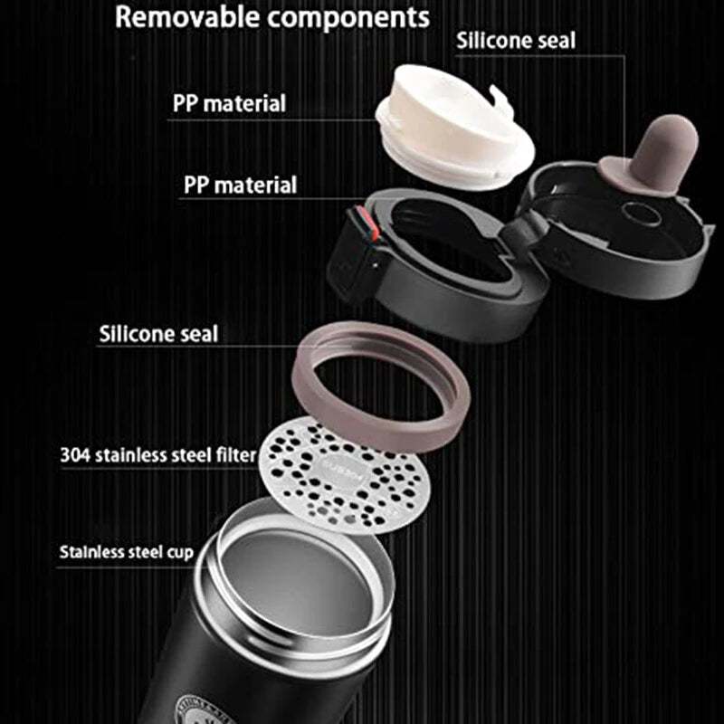 380ml Thermal Bottle Coffee Mug Thermo Cup Thermos Flask Vacuum Cup Travel Portable Stainless Steel Water Bottle