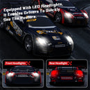 HW Y1806 RTR 1/16 2.4G 4WD Drift RC Car High Speed Racer LED Light Radio Control On-Road Racing Vehicle Model Boys Gifts Toys