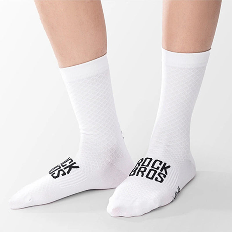 ROCKBROS ROAD TO SKY Breathable Sport Professional Cycling Socks High Elastic Comfy Shock Absorbing Middle Tube Bike Socks