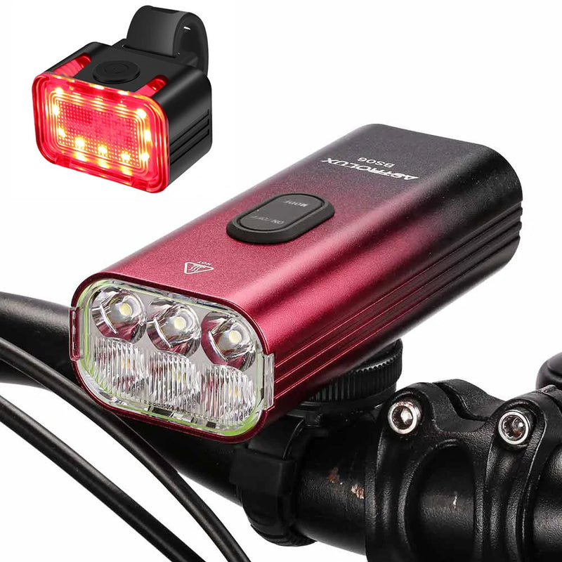 Astrolux BS06 2000Lm Brightness Bike Headlights 6 LED Large Beads 10000mAh Battery Dual Distance Beam Design IPX6 Waterproof 5 Light Modes Type-C Fast Charge Easy to Install Bicycle Front Light Flashlight