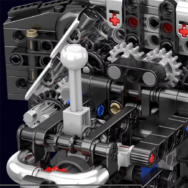 Mould King 10230 Technical Car Engine Toys The Motorized A8 Car W12 Twin Turbo Engine Building Block Brick Set Assembly 871PCS Kids Christmas Gift