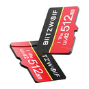 BlitzWolf BW-TF4 Class 10 A2 V60 UHS-1 TF Memory Card 64GB 128GB 256GB 512GB Micro SD Card Read Speeds Up to 180MB/s Supports 4K UHD Video Recording