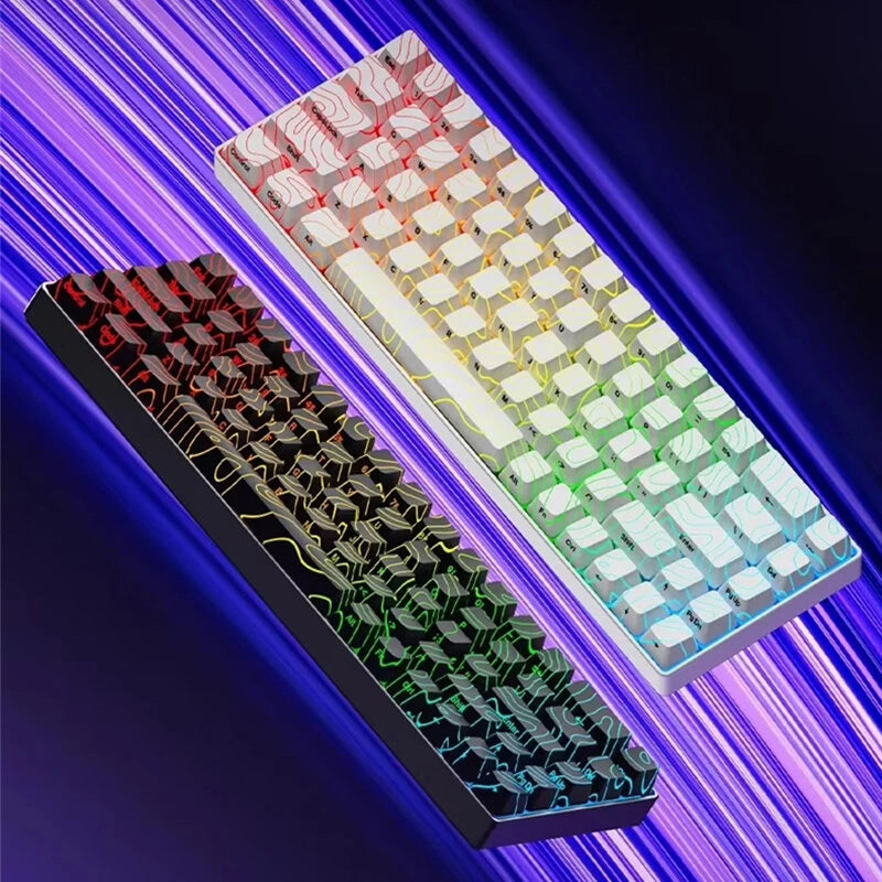 XVX HE68 Hall Effect Customized Wired Mechanical Keyboard Half-aluminum Magnetic Switch RGB Backlight Support 0.01mm Rapid Trigger 8K Polling Rate + 16K Scanning Rate 68% Gaming Keyboard