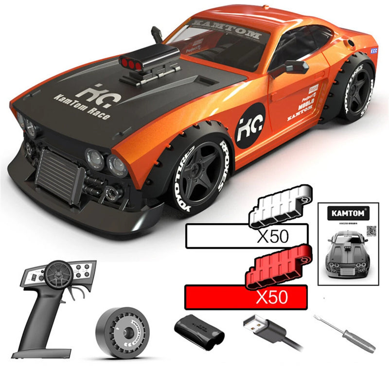 KAMTOM KM3299 RTR 1/32 2.4G 4WD Drift RC Car ESP Gyro Mini Race LED Light High Speed Racing On-Road Electric Remote Radio Control Vehicles Model Child Toys Boys Kids Gifts