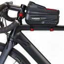 TAKEZERO 1L Bicycle Bag Waterproof Bike Phone Holder Frame Front Tube Cycling Bag Phone Case Support for 4.7-6.8 Inch Touch Screen Smartphones