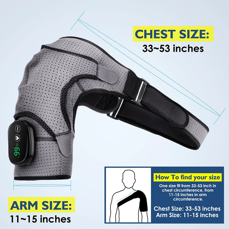 Rechargeable Electric Heating Shoulder Pad Hot Compress Shoulder Warming Sleep Vibration Massage Heating Shoulder Pad