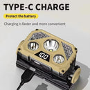 USB Rechargeable Headlamp With Blue Red Light Headlight LED Headlamp Outdoor Camping Fishing Forehead Flashlight Night Head Lamp