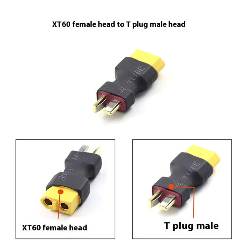 2pcs RC XT60 Male To Deans Plug Female T Connector Adapter for Remote Control Vehicles and Toys