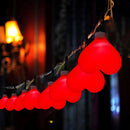 1 To 8 Solar Red Love Valentine's Day Courtyard Garden Decorative Love Chandelier Lights Outdoor Garden Lamp for Holiday Celebration