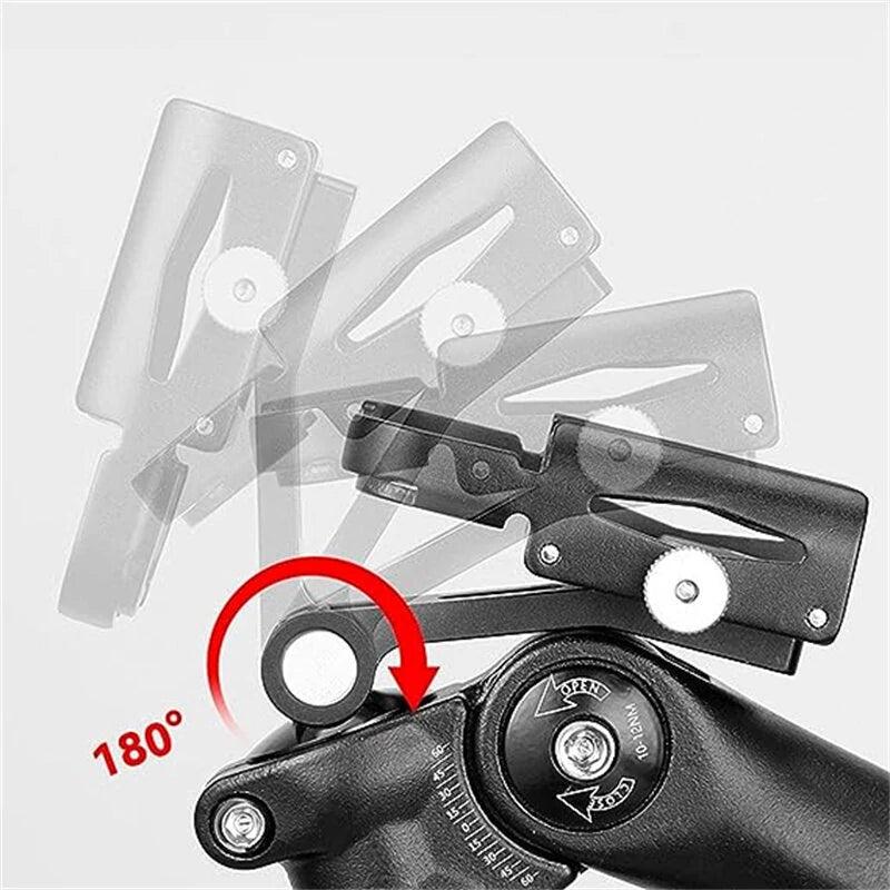 Bike Holder Aluminum Alloy 360 Adjustable Sturdy Anti-fall 0.2kg Lightweight Handlebar Holder for Motorcycle Bicycle Scooter Bracket