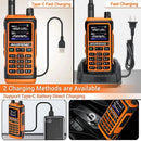 2Pcs Green Baofeng UV-17 Pro GPS Handheld Walkie Talkie Six Bands Wireless Copy Frequency Flashlight Type-C Charger Ham Transceiver FM Radio