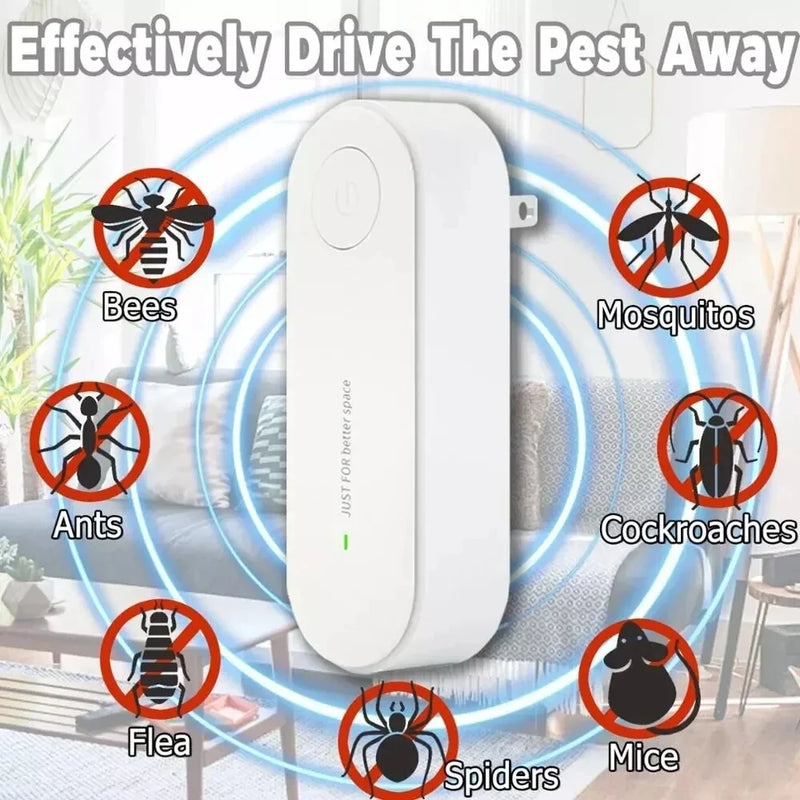 Ultrasonic Electronic Insect Repellent Mosquito Mice Spider Cockroach Insecticide Pest Control Ultrasonic Mosquito Repellent Insect Repellent Household Plug-In Mouse Repellent Intelligent Frequency Conversion Cockroach Repellent