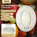 Household Refrigerator Deodorizing Sterilizing Air Purifier 18650mAh 3 Mode Adjustment Intelligent Ozone Deodorizer Fresh-Keeping Sterilization Deodorizer