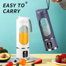 450ml Fruit Juicer 8 Blades 3 Gears USB Rechargeable Portable Blender Ice Blender for Shakes and Smoothies Powerful Motor Digital Display Juice Cup