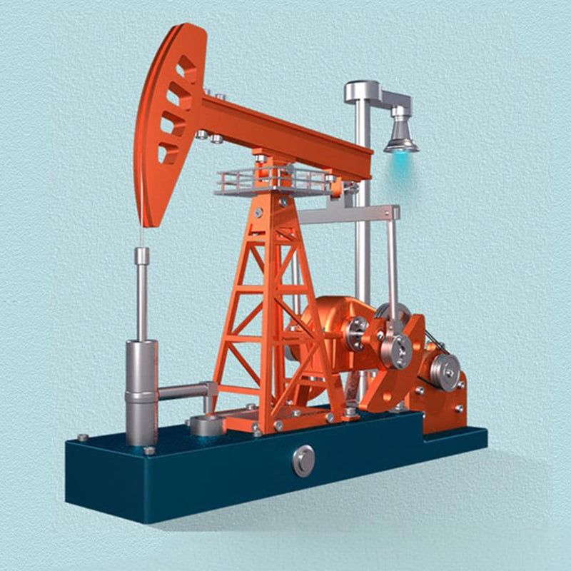 TECHING DM601 Metal Pumping Unit Oil Pump Jack Model Assembly Kit DIY Educational Science Discovery Toys Kids Children Gifts