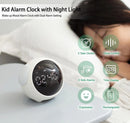 Multifunctional Electronic Alarm Clock Kids Alarm Clock with Night Light Wake up Mood Alarm Clock with Dual Alarm Setting Adjustable Brightness Sleep Trainer