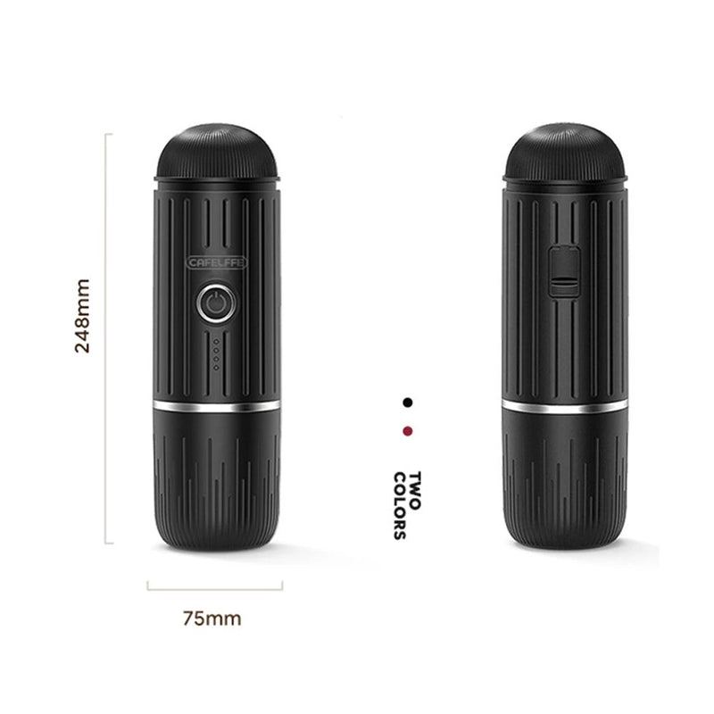 CAFELFFE Portable Italian Espresso Machine Set 2-In-1 Capsule Powder Fast Charge Electric Wireless Heating Coffee Machine for Outdoor