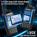 Baofeng DR-1802U Digital Two Way Radio Dual Mode Dual Time Slot 1024 Channels 5W High Power UHF 400-470MHz Type-C Charging Long Range Handheld Walkie Talkie