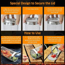 BBQ Grill Basket Round BBQ Cage Outdoor BBQ Smoking Cage Portable BBQ Net Rotating Drum Stainless Steel Grill Cage Round BBQ Basket with Handle Fish Roaster Outdoor Grill