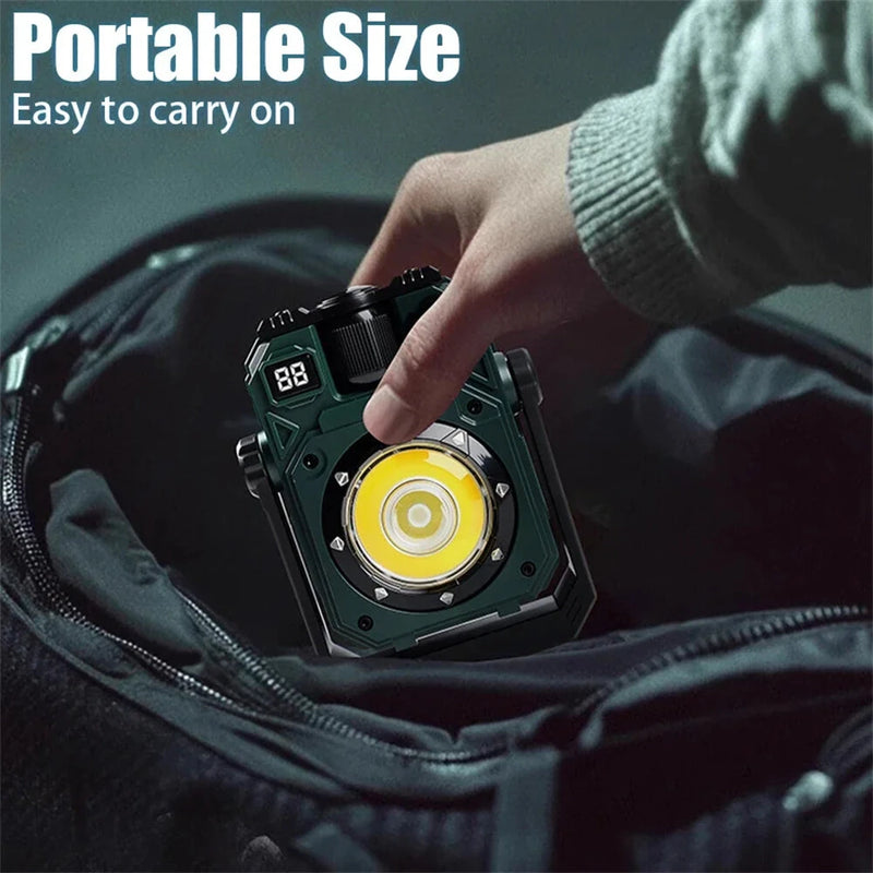 IPRee Solar Camping Lamp with Magnet & Adjustable Bracket 5 Modes Outdoor Waterproof Lantern for Tent, Hiking, Emergency Lighting