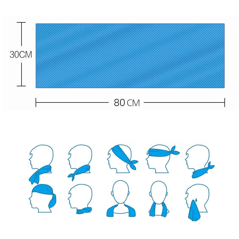 KALOAD Portable Summer Sport Ice Towels Wipe Sweat Quick Drying Cool Cloth for Gym Outdoor Swimming Yoga Running