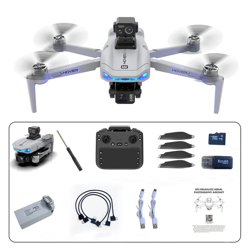 JJRC X40 PRO GPS 5G Digital FPV with 5.6inch LCD Screen Controller 1080P HD Dual Camera 3-Axis EIS Gimbal 360 Obstacle Avoidance 248g Brushless Foldable RC Drone Quadcopter RTF