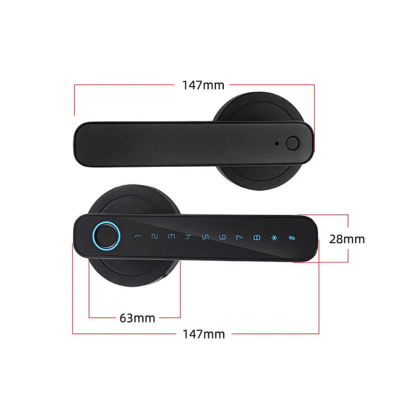 Tuya Smart Door bluetooth Lock Intelligent Anti-theft Door Lock Dynamic Password APP Fingerprint Key Unlock Home Lock