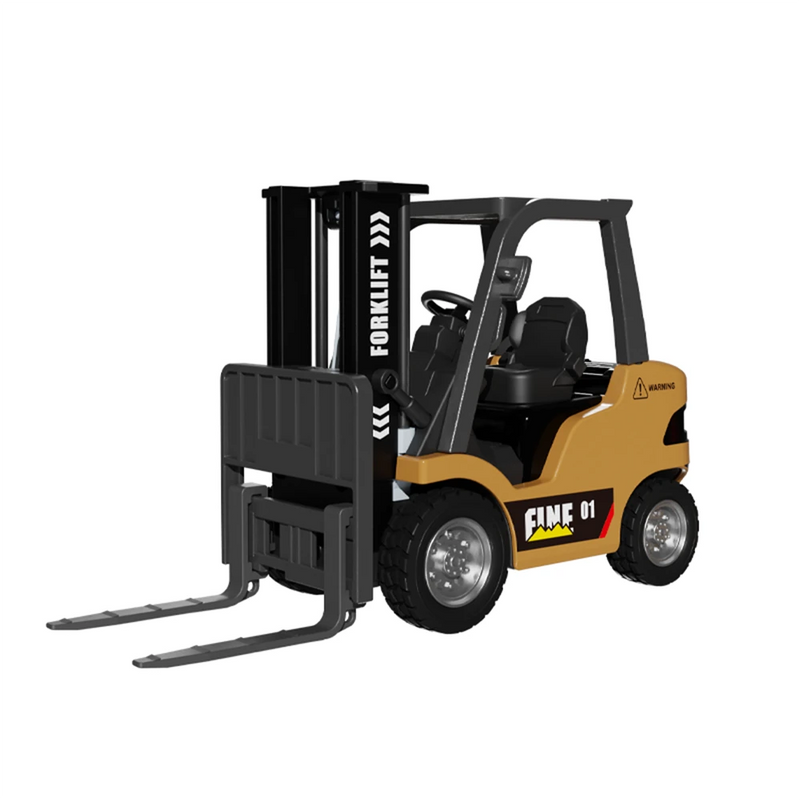 TRASPED HG-4-243 RTR 1/64 2.4G Mini RC Car Alloy Forklift Support App Remote Controlled LED Light Sound Engineering Vehicle Desktop Toys Model Collection Gift For Boys