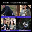 Dual Air Duct Waist-hanging Fan 100 Speeds Wind Clip 6000mAh Rechaegeable Air Cooling Brushless Fan Light Outdoor Lanyard Fan