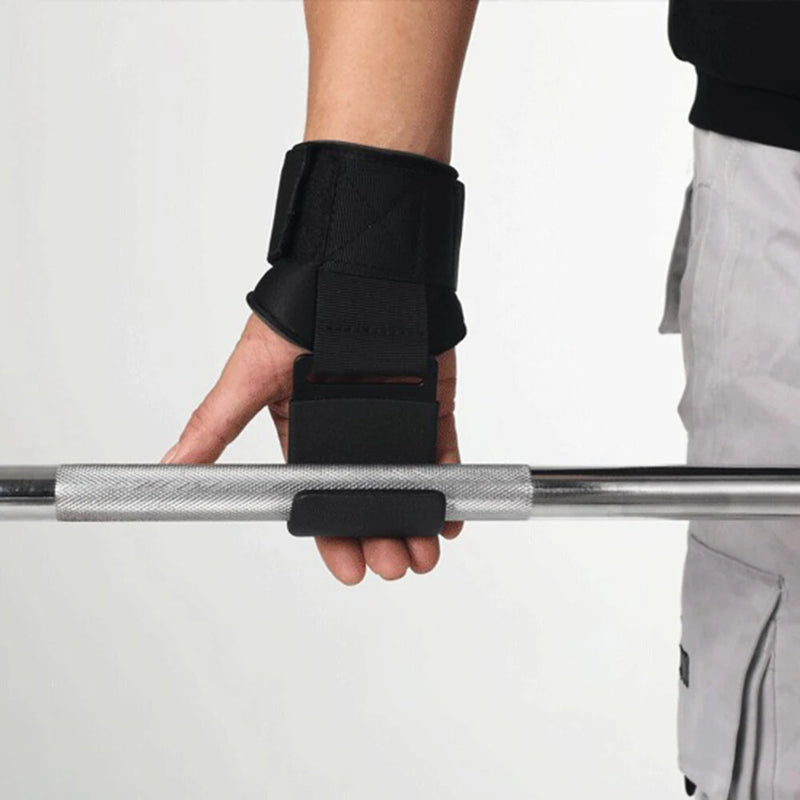 KALOAD 1pcs Fitness Auxiliary Pull-Ups Hook Grips With Wrist Wraps for Gym Weight Lifting Strength Training