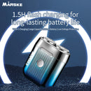 MARSKE Mini Electric Shaver Portable Men's Shaver IPX6 Washable Type-C Rechargeable Wet & Dry Compact Razor