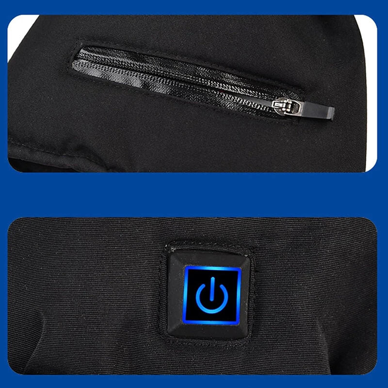 TENGOO Electric Heated Gloves Waterproof Winter Gloves Heated Ski Gloves Warm Touching Screen Gloves Keep Warm Outdoor Motorcycle Gloves Thermal Gloves Battery Heated Gloves