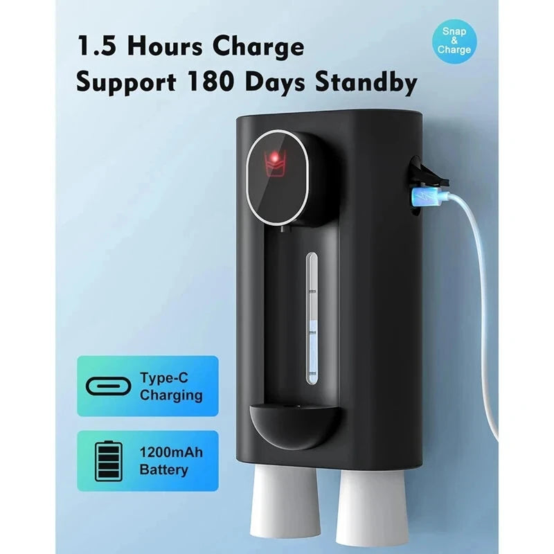 Smart Induction Mouthwash Machine 1200mAh Bathroom Mouthwash Dispenser 18.26oz (540Ml) Automatic Touchless Mouthwash Dispenser with Magnetic Cups Dropshipping