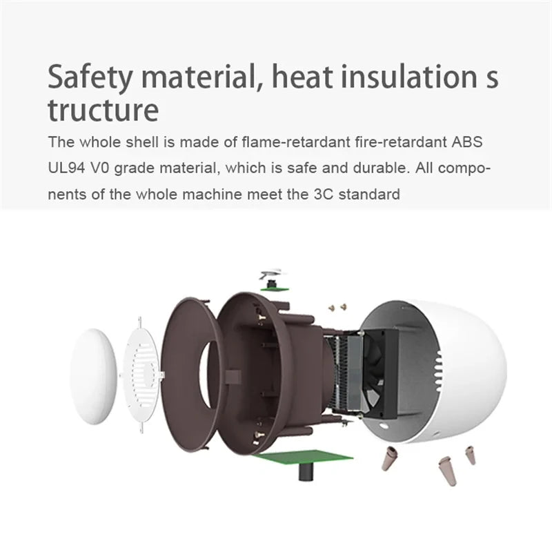 Mini Electric Heater with Detachable Hand Warmer 220V 400W Fast Heating Low Noise Bladeless fan Warm Gifts for Home Office Hotel