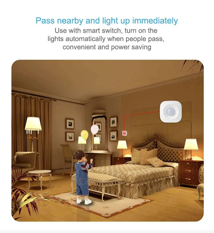 Tuya WiFi/ZigBee Body PIR Sensor Wireless Smart Motion Transducer Smart Life Home Security Gateway Work With Alexa Google Home