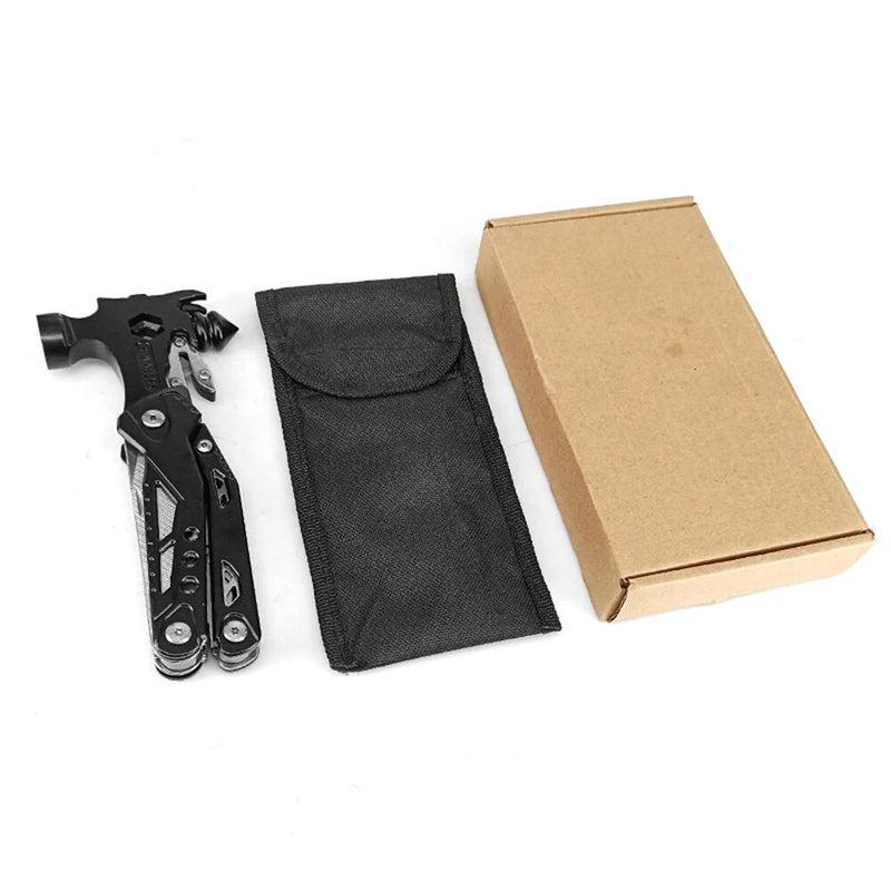 IPRee 16 In 1 Multifunctional Hammer Survival Tool Folding Pocket Pliers With Screwdriver Bottle Opener For Survival Camping Hunting Outdoor