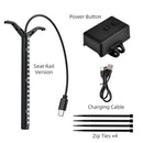 ESLNF RGB Flowing Seat Rail Mount Bike Taillight 1200mAh Type-C Rechargeable IPX4 Waterproof for Night Riding