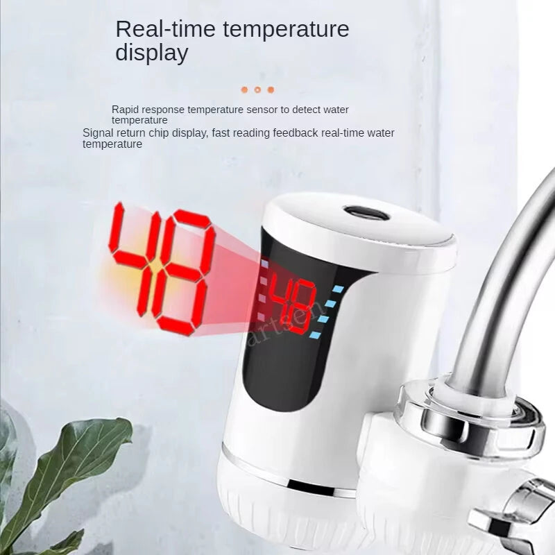 Instant Electric Water Heater Tap 3000W 220V IPX4 Waterproof Rapid Heating Easy Installation for Kitchen and Bathroom