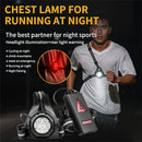 Night Running Lights for Runners LED Chest Lamps with Reflective Vest Gear and Rechargeable Battery Charging Lights
