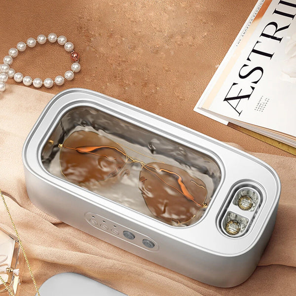 Ultrasonic Glasses Cleaning Machine Dual Compartment Jewelry Eyeglass Third Gear High Frequency Vibration Washing Machine