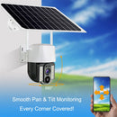 VC3 WiFi Solar Camera 2MP PTZ Outdoor Power Camara HD Night Vision PIR Humanoid Detection Two-way Audio CCTV Security Protection Built in Battery with Solar Panel IP66 Waterproof Security Cam