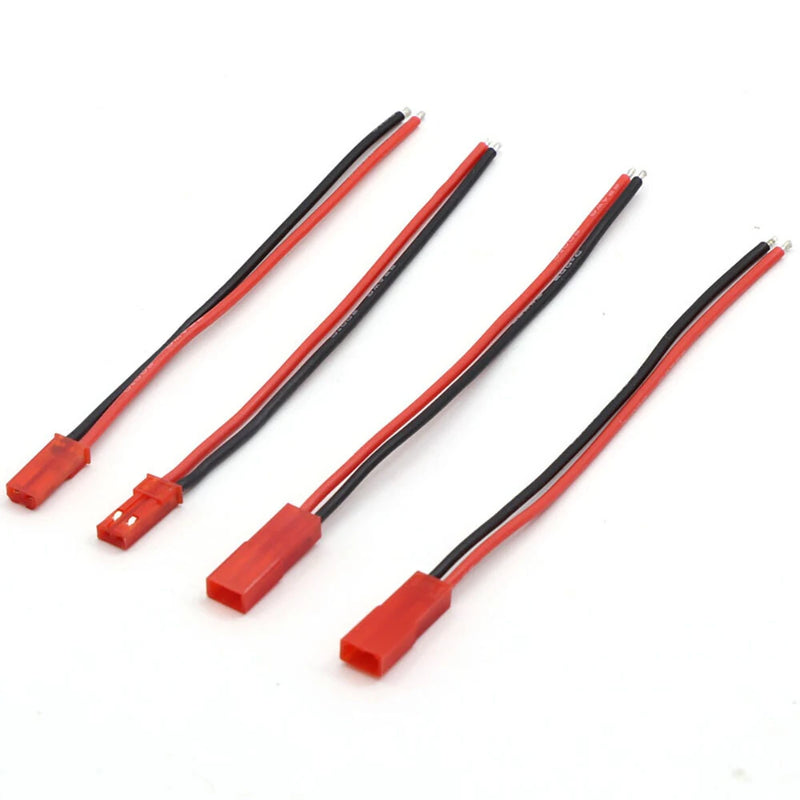 10 Pairs Silicone JST Cables 22AWG Silicone Wire 150mm for RC Aircraft Car Boat Battery Connection