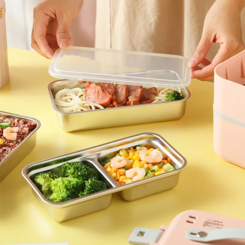 2 Layer 300W Portable Electric Lunch Box Food Warmer for Travel Self Cooking Heated Lunch Box for Home Office Cooking Food