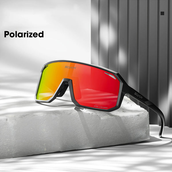 SCVCN UV400 Protection HD Polarized Cycling Sunglasses PC Colorful Sports Goggles for Outdoor Riding Fishing