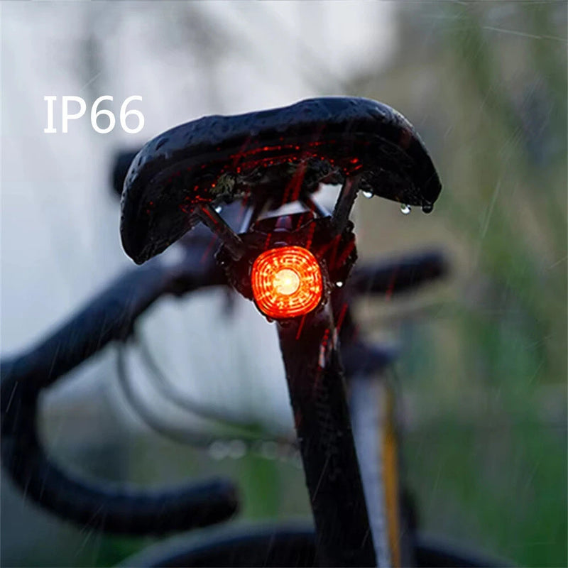 GIYO Smart Brake Sensing RGB Bicycle Taillight Waterproof Warning Flash Lamp USB Charge Bike Rear Light for Outdoor MTB Night Riding Safting